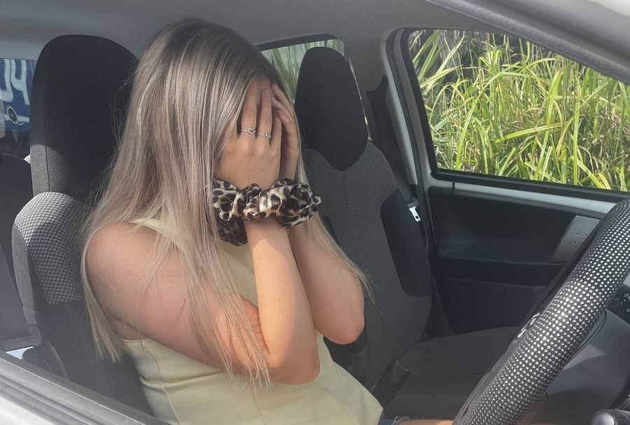 Driver suffering from amaxophobia