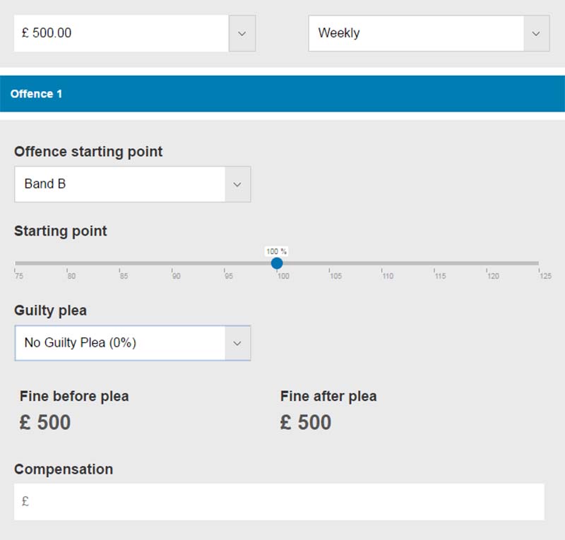 Speed fine calculator